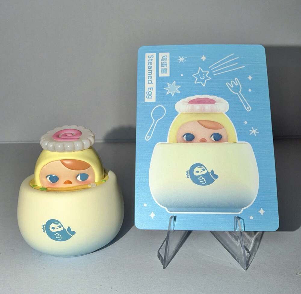POP MART PUCKY Egg Beanie Series Confirmed Blind Box Figure Steamed Egg